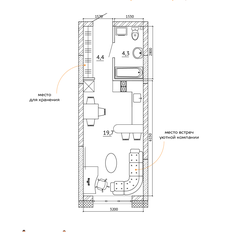 Квартира 27,3 м², 1-комнатная - изображение 5