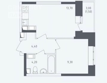 Квартира 33 м², 2-комнатная - изображение 1