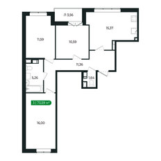 Квартира 73,6 м², 3-комнатная - изображение 2