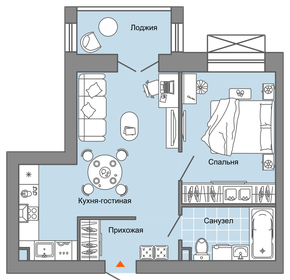 Квартира 48 м², 2-комнатная - изображение 1
