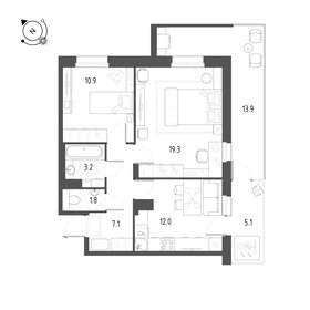 58 м², 2-комнатная квартира 12 240 000 ₽ - изображение 106