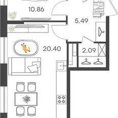 Квартира 44,7 м², 2-комнатная - изображение 2