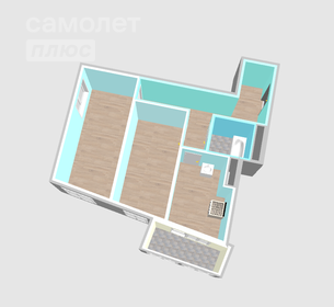 Квартира 53,5 м², 2-комнатная - изображение 2