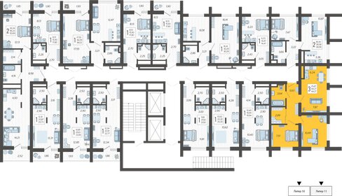 74 м², 3-комнатная квартира 12 800 000 ₽ - изображение 100