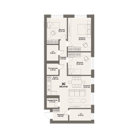 99,8 м², квартира-студия 15 475 200 ₽ - изображение 26