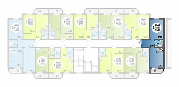 56 м², 2-комнатная квартира 4 800 000 ₽ - изображение 9