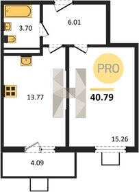 Квартира 40,8 м², 1-комнатная - изображение 1