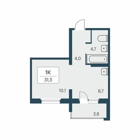 Квартира 31,3 м², 1-комнатная - изображение 1