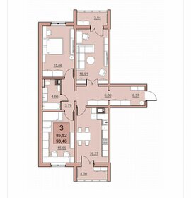 Квартира 85,5 м², 3-комнатная - изображение 1