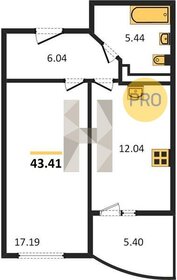 Квартира 44,4 м², 1-комнатная - изображение 1