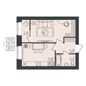 36,2 м², 1-комнатная квартира 3 463 170 ₽ - изображение 8