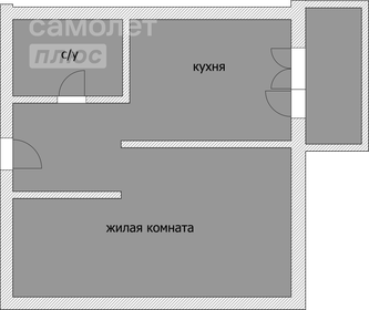 Квартира 33,6 м², 1-комнатная - изображение 1