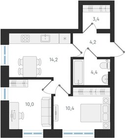 51 м², 2-комнатная квартира 7 000 000 ₽ - изображение 14
