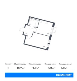 Квартира 35 м², 1-комнатная - изображение 1