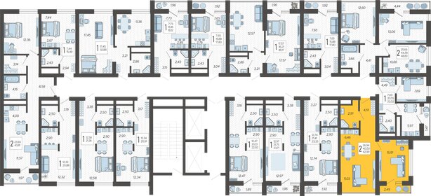 45 м², 2-комнатная квартира 8 000 000 ₽ - изображение 136