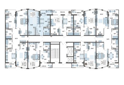 39,5 м², 1-комнатная квартира 11 122 602 ₽ - изображение 42