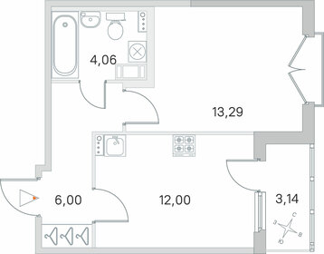 Квартира 36,9 м², 1-комнатная - изображение 1