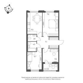 Квартира 76,1 м², 3-комнатная - изображение 1