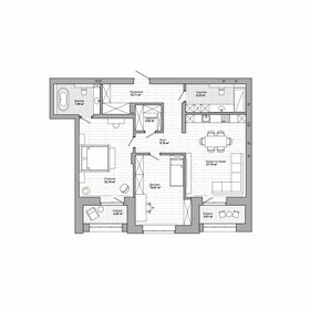 Квартира 119,9 м², 2-комнатная - изображение 1