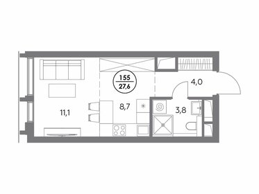 27,4 м², квартира-студия 17 042 800 ₽ - изображение 29