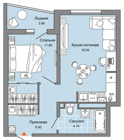 51 м², 2-комнатная квартира 6 750 000 ₽ - изображение 50