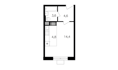 28 м², квартира-студия 11 600 000 ₽ - изображение 58