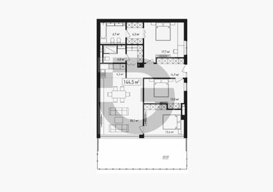 Квартира 145,2 м², 4-комнатная - изображение 1