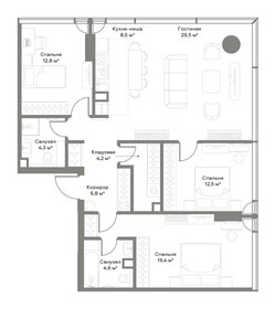 123 м², 4-комнатные апартаменты 58 700 000 ₽ - изображение 105