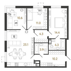 84,2 м², 3-комнатная квартира 22 879 800 ₽ - изображение 23