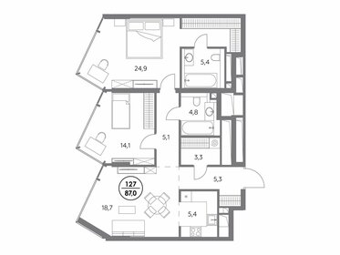 97,9 м², 2-комнатная квартира 86 739 400 ₽ - изображение 11