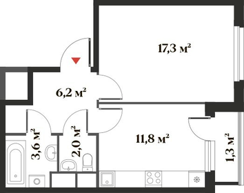 41,9 м², 1-комнатная квартира 11 271 083 ₽ - изображение 20