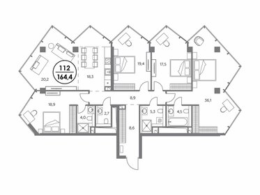 145 м², 4-комнатные апартаменты 140 000 000 ₽ - изображение 115