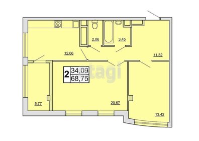 91,1 м², 2-комнатная квартира 9 400 000 ₽ - изображение 41