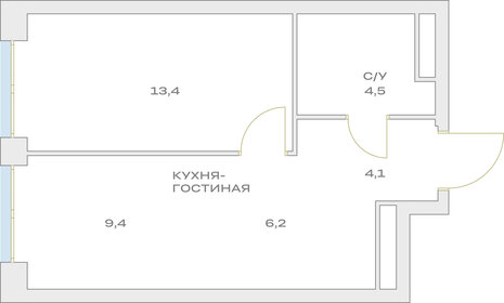 58,2 м², 2-комнатная квартира 4 225 320 ₽ - изображение 83