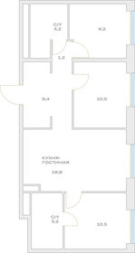 66,7 м², 3-комнатная квартира 12 200 000 ₽ - изображение 77