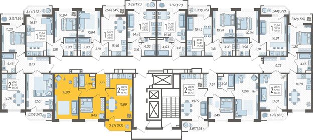 61,4 м², 2-комнатная квартира 7 360 661 ₽ - изображение 2