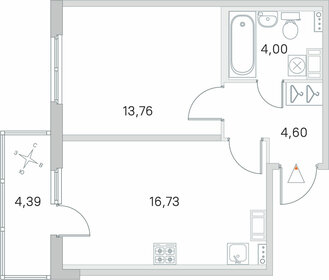 Квартира 40,4 м², 1-комнатная - изображение 1