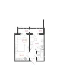 Квартира 35 м², 1-комнатная - изображение 2