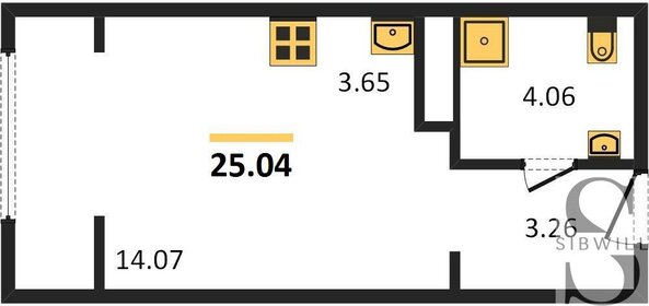 24,8 м², квартира-студия 4 410 000 ₽ - изображение 24