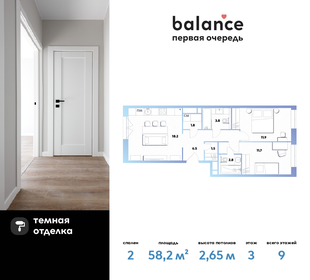 Квартира 58,2 м², 2-комнатная - изображение 1