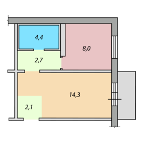 Квартира 31,5 м², 1-комнатная - изображение 5