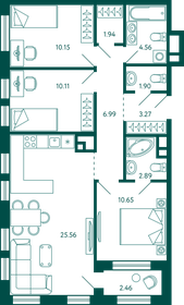 Квартира 79,3 м², 3-комнатная - изображение 1