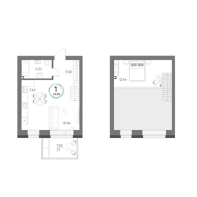 Квартира 39,3 м², 1-комнатная - изображение 1