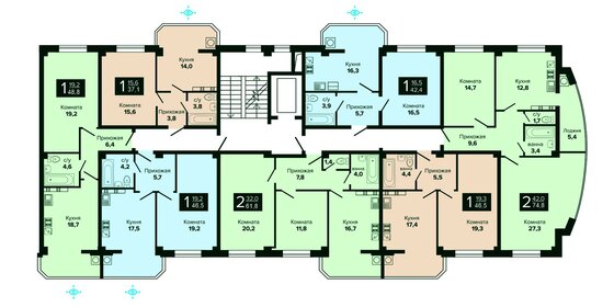 51 м², 1-комнатная квартира 6 900 000 ₽ - изображение 3