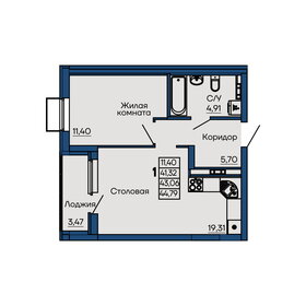 42,2 м², 1-комнатная квартира 8 649 000 ₽ - изображение 16