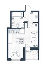 Квартира 28 м², студия - изображение 1