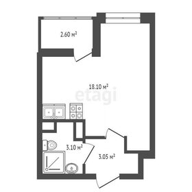 Квартира 24,3 м², студия - изображение 1