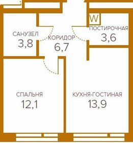 Квартира 40 м², 1-комнатная - изображение 1