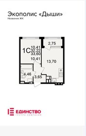 Квартира 33,6 м², 1-комнатная - изображение 1