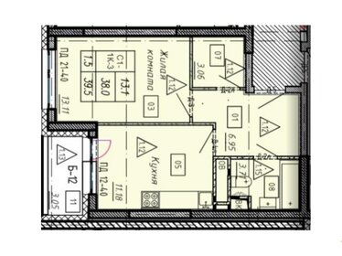 Квартира 39 м², 1-комнатная - изображение 1